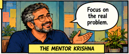 The Mentor Krishna says: Focus on the real problem.